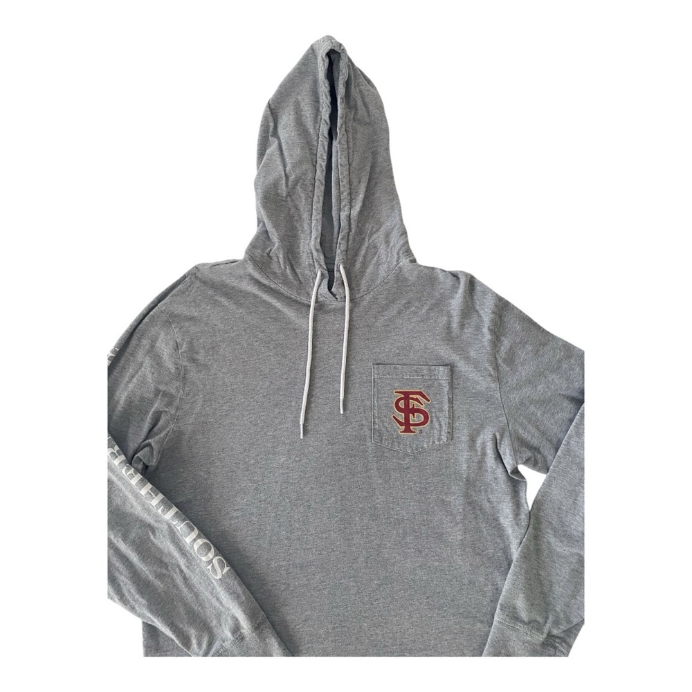 Southern Tide Long Sleeve Florida State Hoodie T Shirt Gray Men’s Medium - Picture 5 of 6